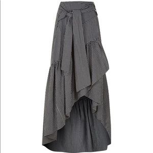 PINKO  asymmetrical gingham skirt